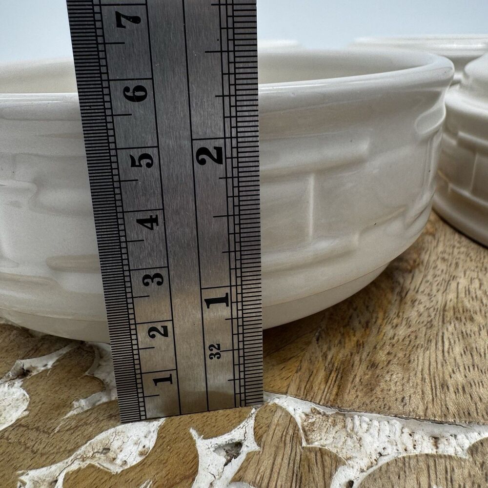 Longaberger Pottery Woven Traditions Ivory Stacking Soup or Cereal 6" Bowl Ivory - Picture 6 of 8